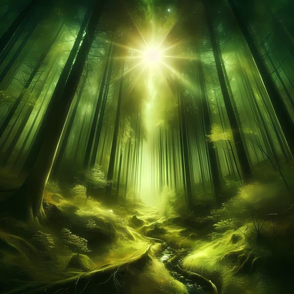 Mystischer Grüner Wald – Natur im Einklang von ButterflyPix
