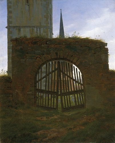 De Poort van de Begraafplaats, Caspar David Friedrich...