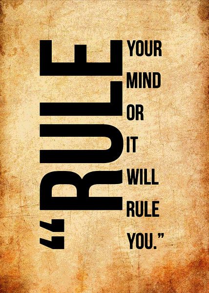 Rule Your Mind Quote by Pus Meong Art
