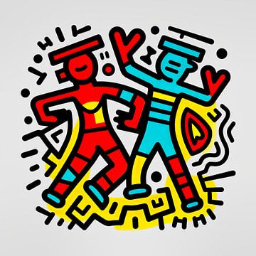 Hommage à Keith Haring sur Harry Hadders