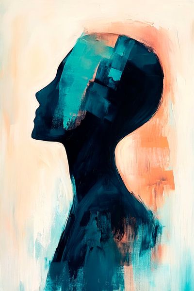 Silhouette d'un profil artistique par Poster Art Shop