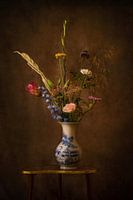 Flowers in antique vase