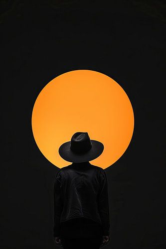 Zonsondergang en silhouet