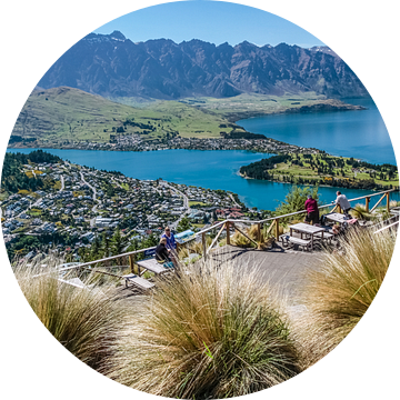 Bob`s Peek boven Queenstown, Nieuw Zeeland van Christian Müringer