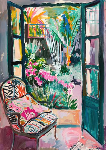 Open deur naar de tropische tuin - Matisse stijl