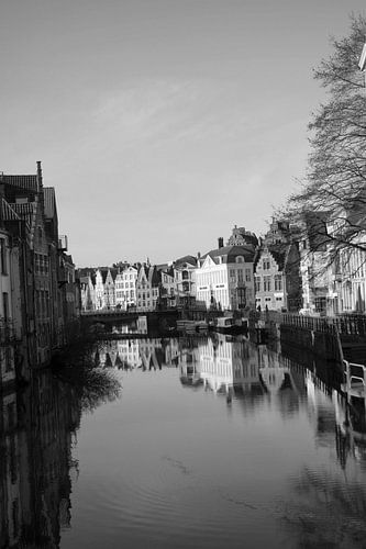 Reflectie in het water van Gent