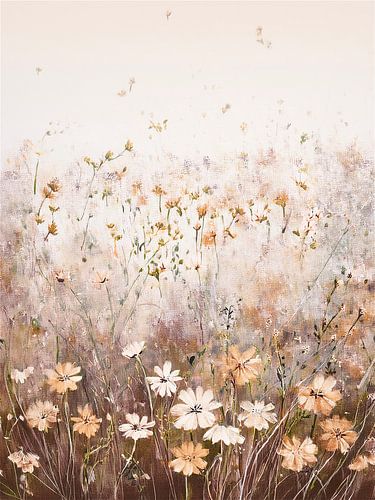 Herfstsfeer! Botanische kunst.  Wilde bloemen in het gras