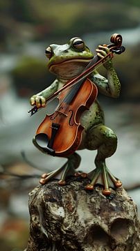 Musizierender Frosch von Heike Hultsch