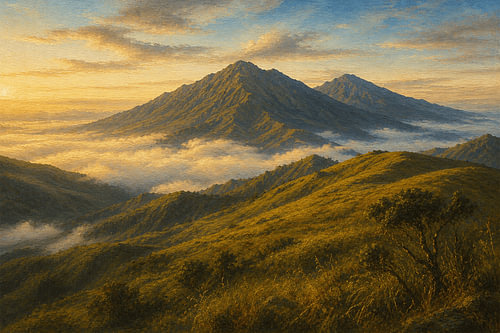 Hochland am Berg Merbabu, Zentraljava, Indonesien