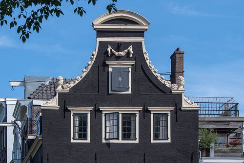 Giebel der Uhr Amsterdam