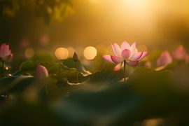 Lotusblüte im sanften Licht von Poster Art Shop