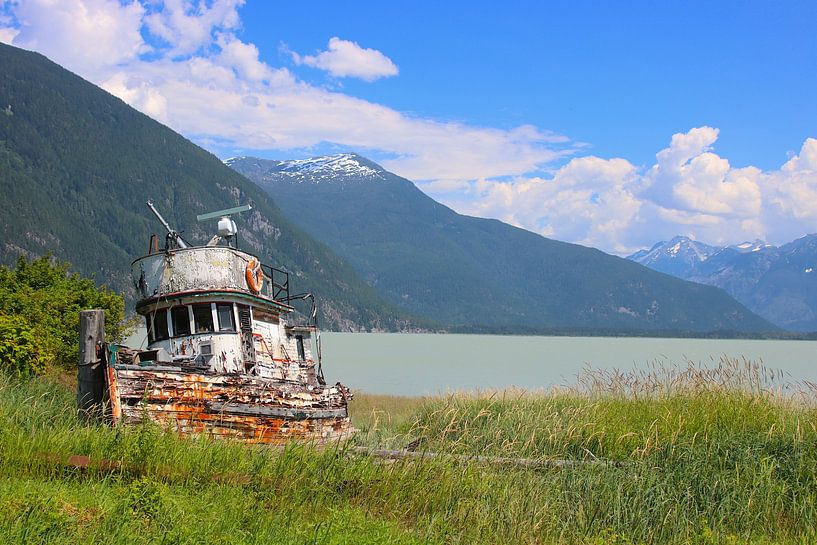 Battered boat with a view by Olaf in Canada