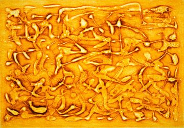 Die Wärme der Farbe Gelb von Godelieve Abstracte Kunst