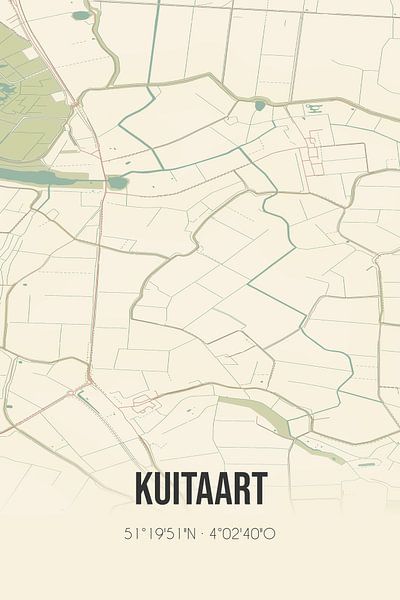 Vintage map of Kuitaart (Zeeland) by Prints of Place