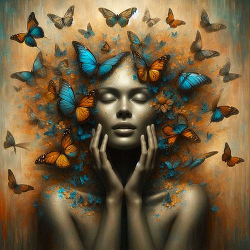 Vlinders om haar hoofd