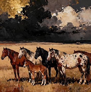The Beauty of Horses - Before the Rain by Johannas Art Creations