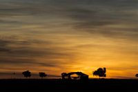 Zonsondergang outback Australië