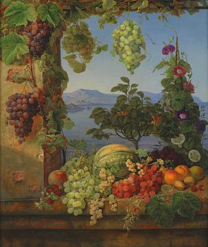 Vruchten in een Italiaans landschap, Christine Løvmand