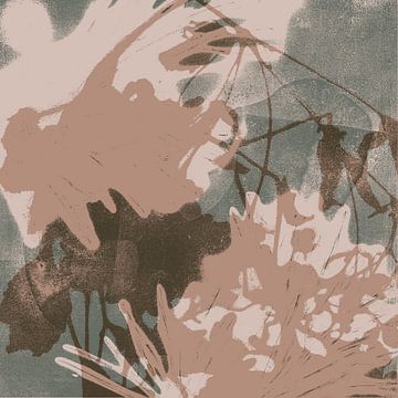 Botanical abstract in neutral colors by Abstract Minimalist Art