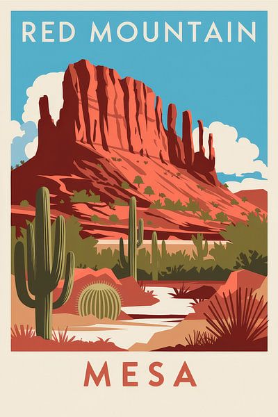 Mesa, Arizona Vintage Travel Poster by Poster Art Shop