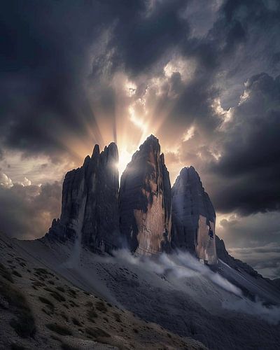 Dolomites at sunset