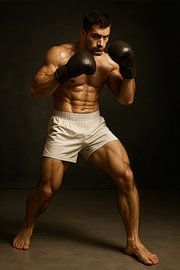 Mann posiert mit Boxhandschuhen von Markus Gann