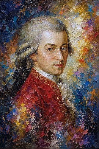 Oostenrijkse componist Wolfgang Mozart schilderij.