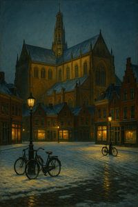 Winterabend in Haarlem