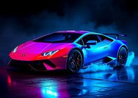 Lamborghini Huracán Blue Neon 2