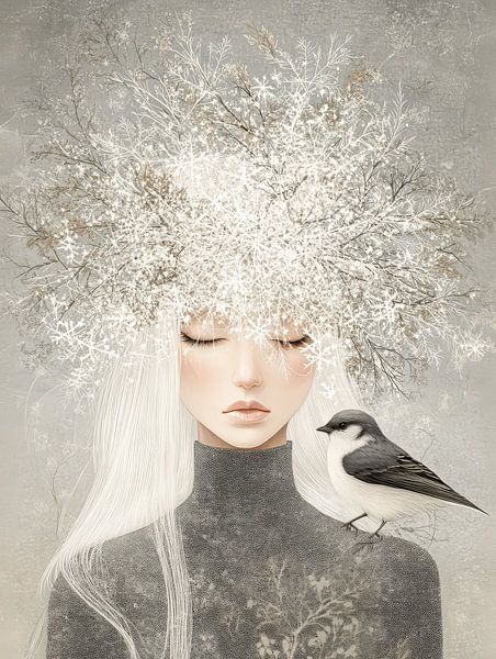 Winter flowers - Elegance in Silence by Your unique art