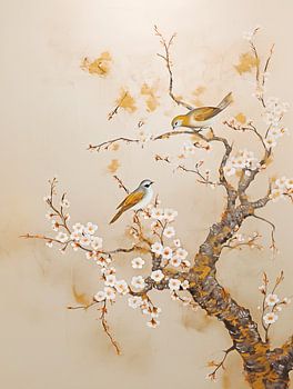 Almond blossom with birds, Vincent van Gogh