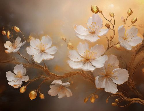 Fleur de cerisier or 055