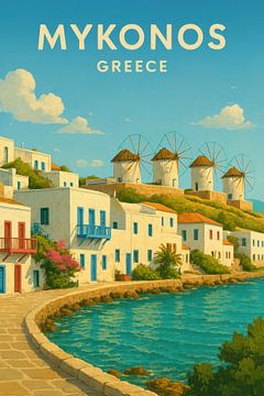 Mykonos by Poster Art Shop