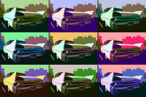 Cadillac in Warhol style by Jan Brons