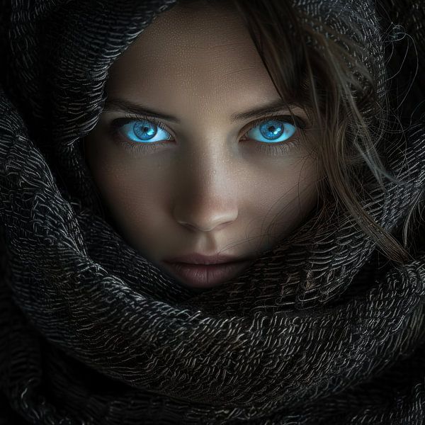 Blauwe ogen van Poster Art Shop