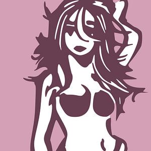 Clipart-Illustration einer jungen Frau
