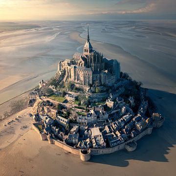 Mont Saint-Michel aus der Vogelperspektive von Niels Tichelaar