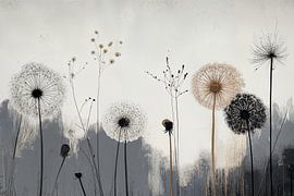 Abstrakte Botanik im japanischen Stil von Japandi Art Studio