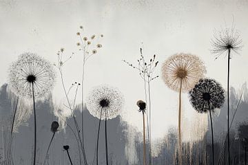 Botanisch abstract in Japandi stijl van Japandi Art Studio