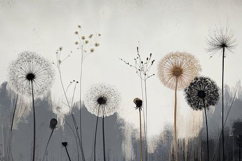 Botanisch abstract in Japandi stijl