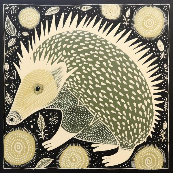 Whimsy Folk Nightfield Echidna by Aloke Design