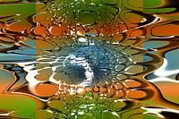 Artistieke illustratie van een abstracte psychedelische achtergrond