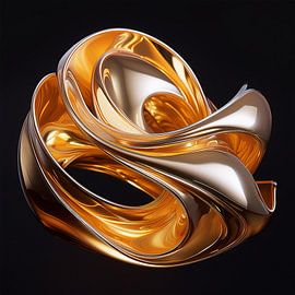Gouden mal met patroon