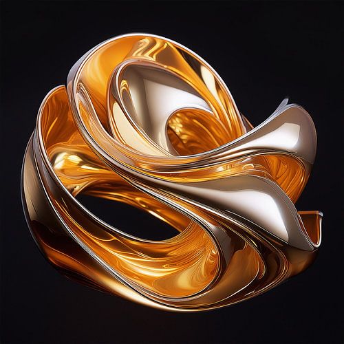 Gold Form mit Muster