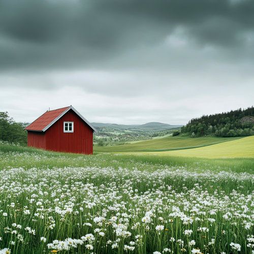 Rood tuinhuis