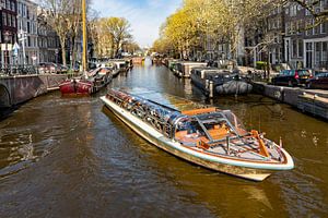 Grachtenfahrt in Amsterdam. Jordaan.