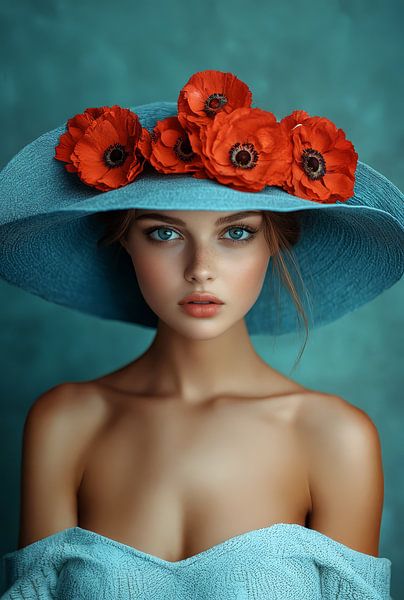 woman with flowers metropolitan by Egon Zitter