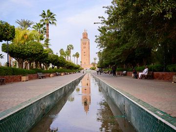 Koutoubia Moskee Marrakech van Judith van Wijk