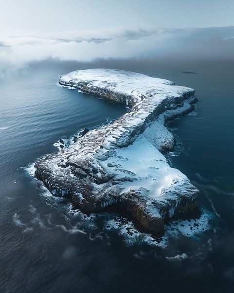 Arktischer Eismeerblick von fernlichtsicht