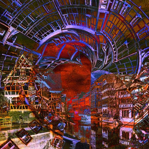 FRANKRIJK: ABSTRACT ZICHT OP STRASBOURG